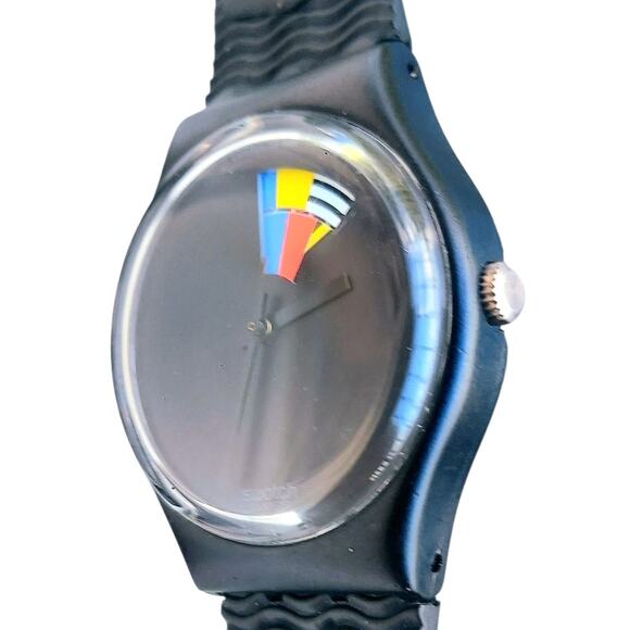 Swatch Watch COLOR WINDOW GB715 1989 Standard Gents Non Working variant Dummy - Picture 4 of 7
